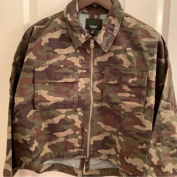 Hudson Jeans Cropped Military Anorak Jacket - NWT - Size Medium - Picture 4 of 13